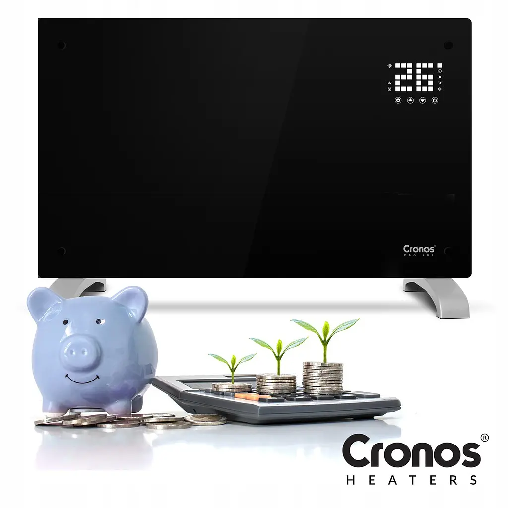 Конвекторный обогреватель Cronos Heaters 2в1 2000W Wi-Fi Black - фото 10