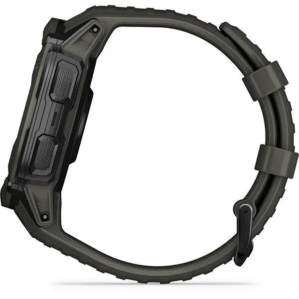 Тактичний годинник Garmin Instinct 2X Solar Tactical Edition - Black з чорним силіконовим ремінцем - фото 2