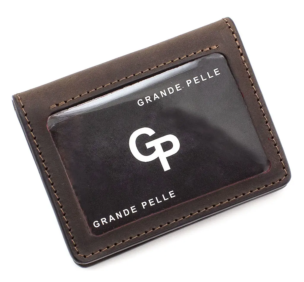 Стильная мужская обложка на права из кожи GRANDE PELLE 10х8х1,5 см acs0024455 - фото 2