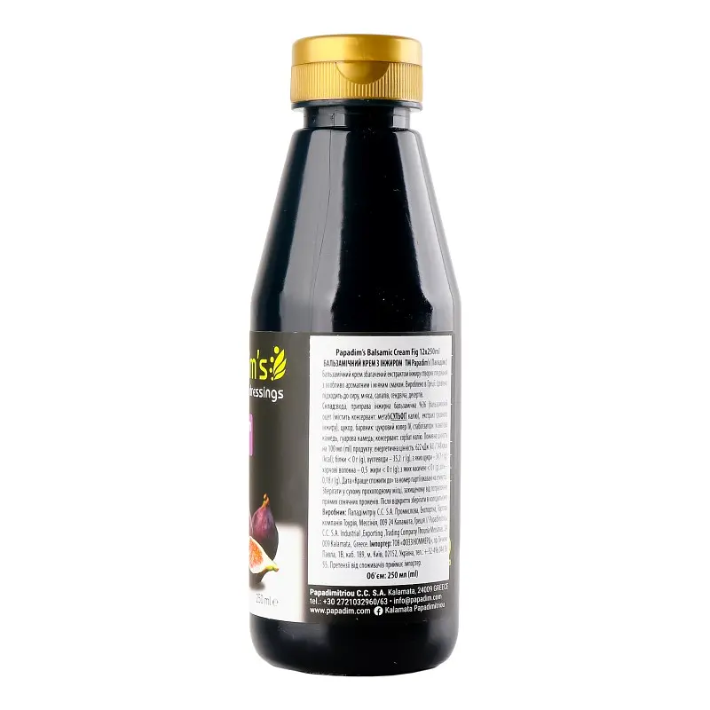 Крем Papadim's Balsamic Cream Fig бальзамічний з інжиром 250 мл (970379) - фото 5