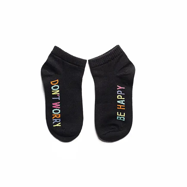 Набір шкарпеток 3 пари короткі з принтом Don`t worry, Be happy безшовні ORGANIC cotton JILL ANTONY 38-40 - фото 5