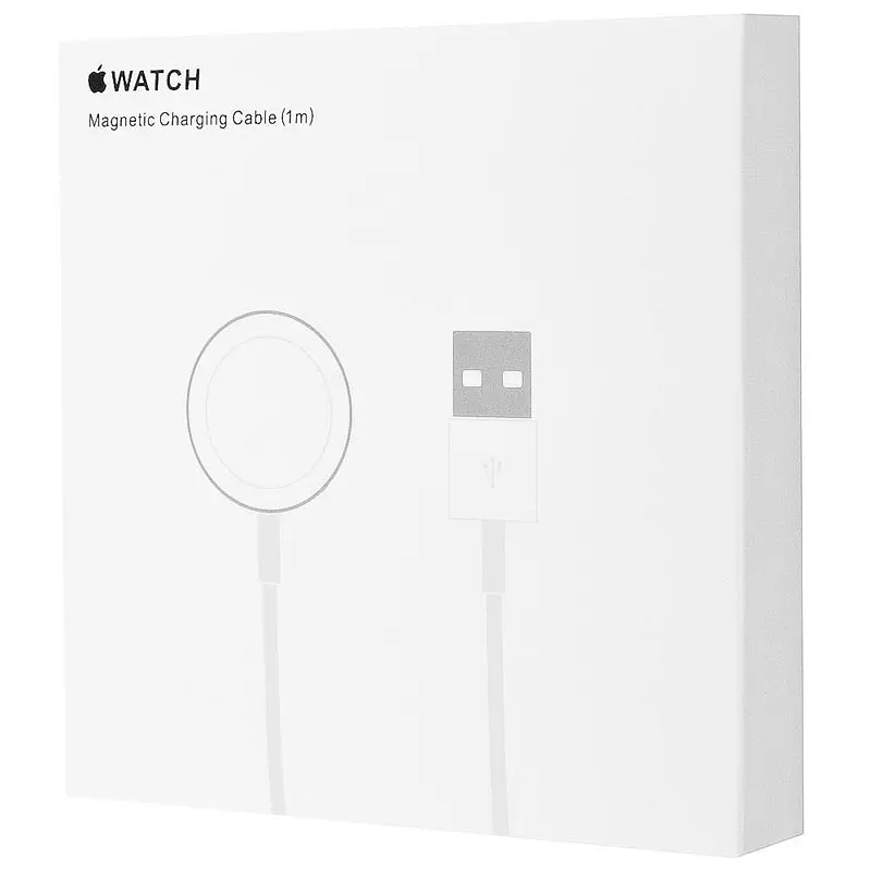 БЗП Magnetic Fast Charger to USB-A Cable for Apple Watch (AAA) (box) White - фото 4