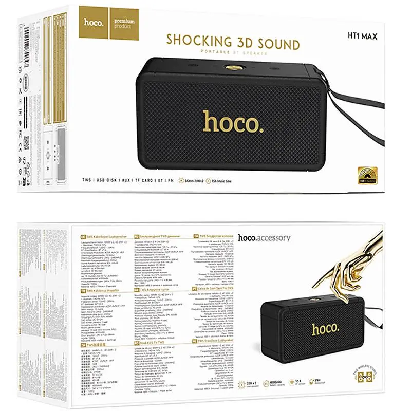Bluetooth колонка Hoco HT1 Max Marquis sports Black - фото 4
