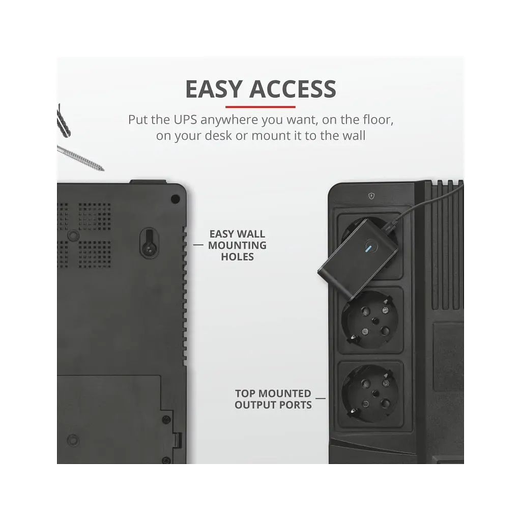 Пристрій безперебійного живлення Trust Maxxon 800VA UPS (23326_TRUST) - фото 5