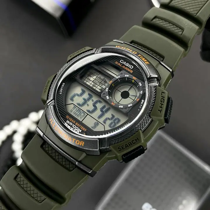 Чоловічий годинник Casio AE-1000W-3A Чорний ( AT1141-0081 ) - фото 3