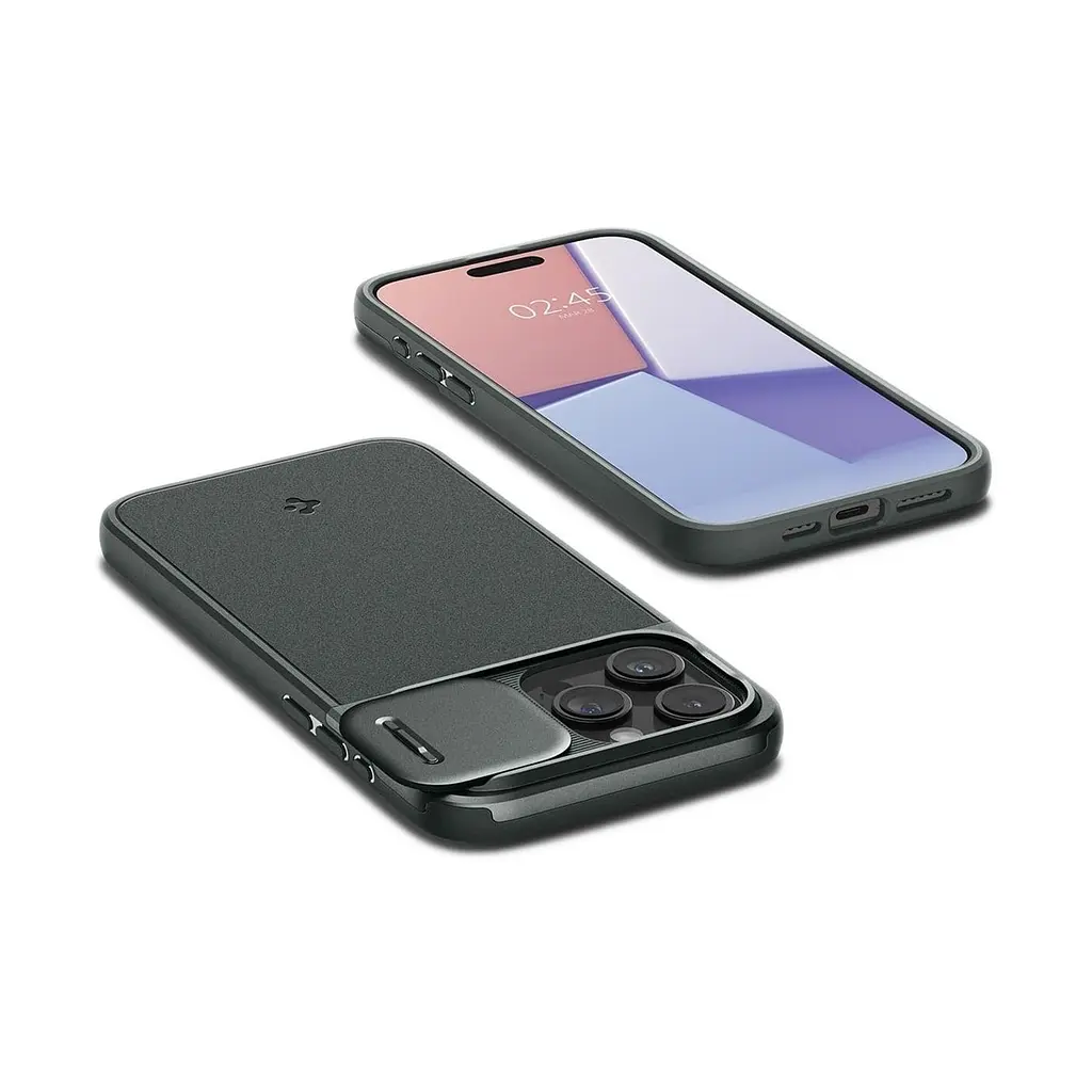 Чехол Spigen Optik Armor MagSafe для iPhone 15 Pro Abyss Green (ACS06739) + защитное стекло - фото 9
