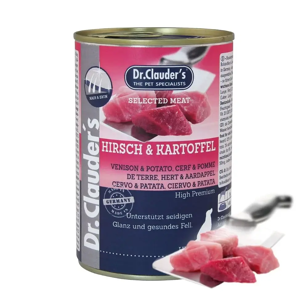 Консерва супер-преміум класу для собак Dr.Clauder's Selected Meat Venison & Potato 400г