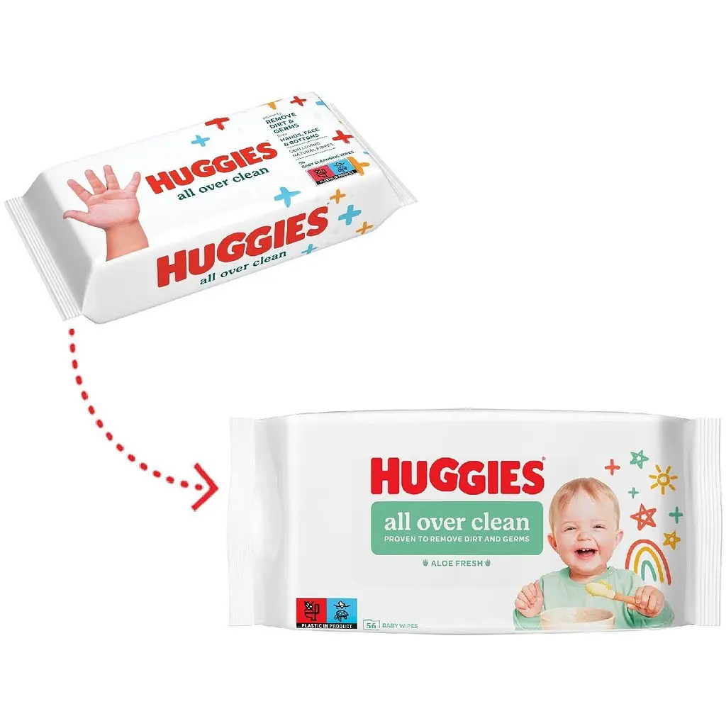 Вологі серветки Huggies All Over Clean 56 шт. - фото 2