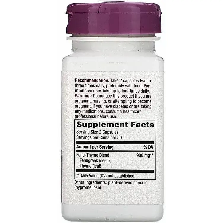 Смесь для дыхательных путей Nature's Way Fenu-Thyme 900 мг 100 капсул - фото 2
