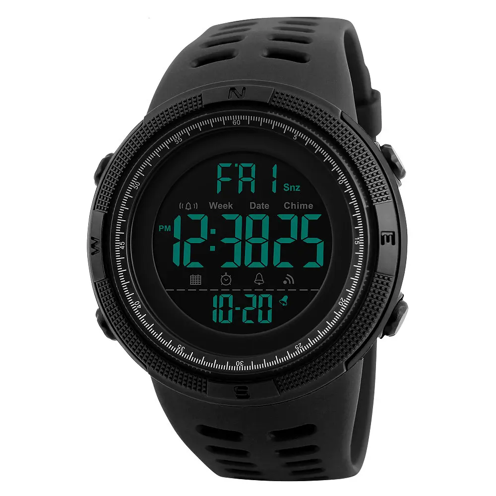 Наручний годинник чоловічий Skmei 1251 All Black, 1251BK (12290) - фото 2