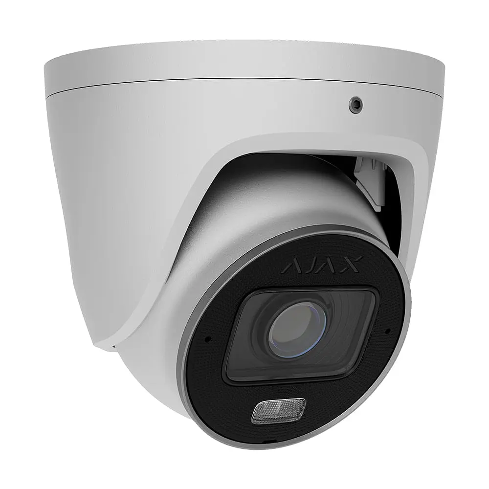IP-відеокамера 8Mp Ajax TurretCam HLVF (8 Mp) White f=2.8-12mm, ІЧ+LED-підсвічування, з мікрофоном (26-00713) - фото 2