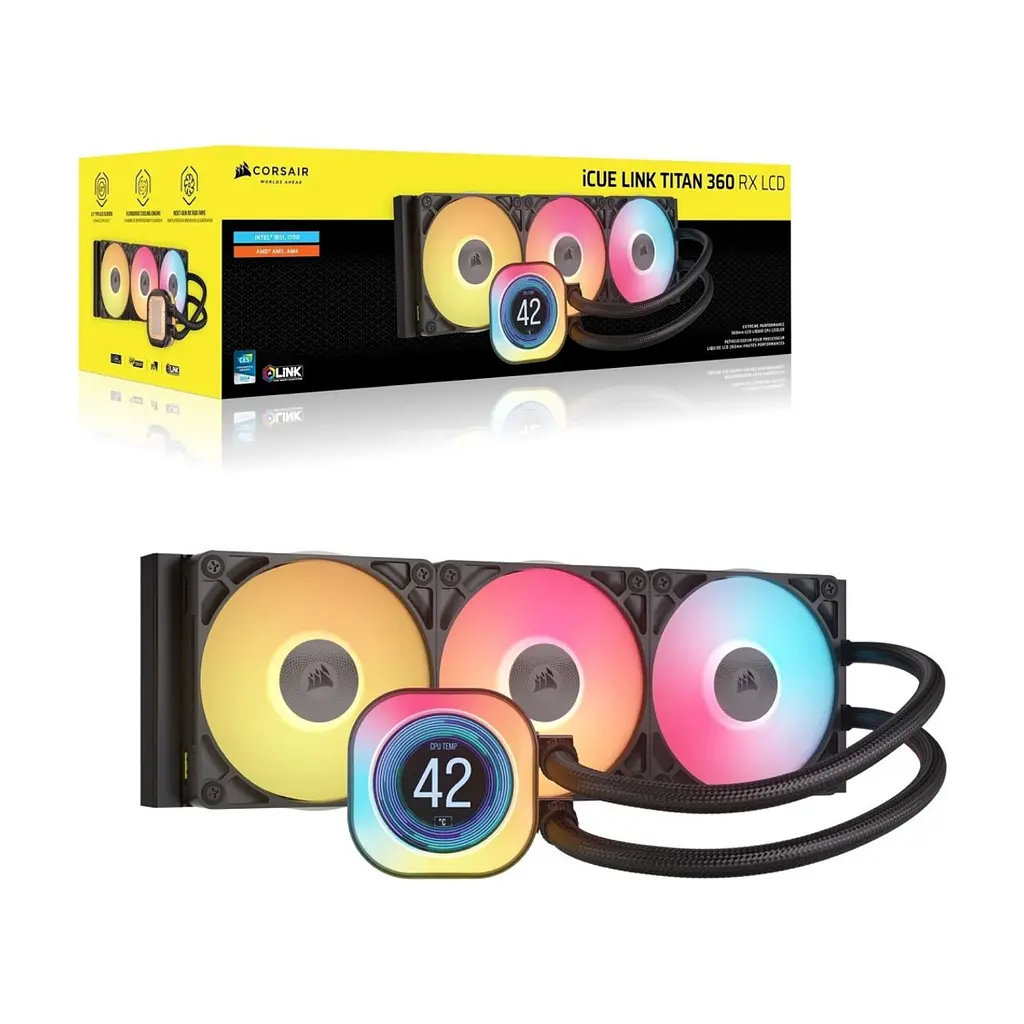 Система рідинного охолодження Corsair iCUE LINK TITAN 360 RX LCD (CW-9061023-WW) - фото 7
