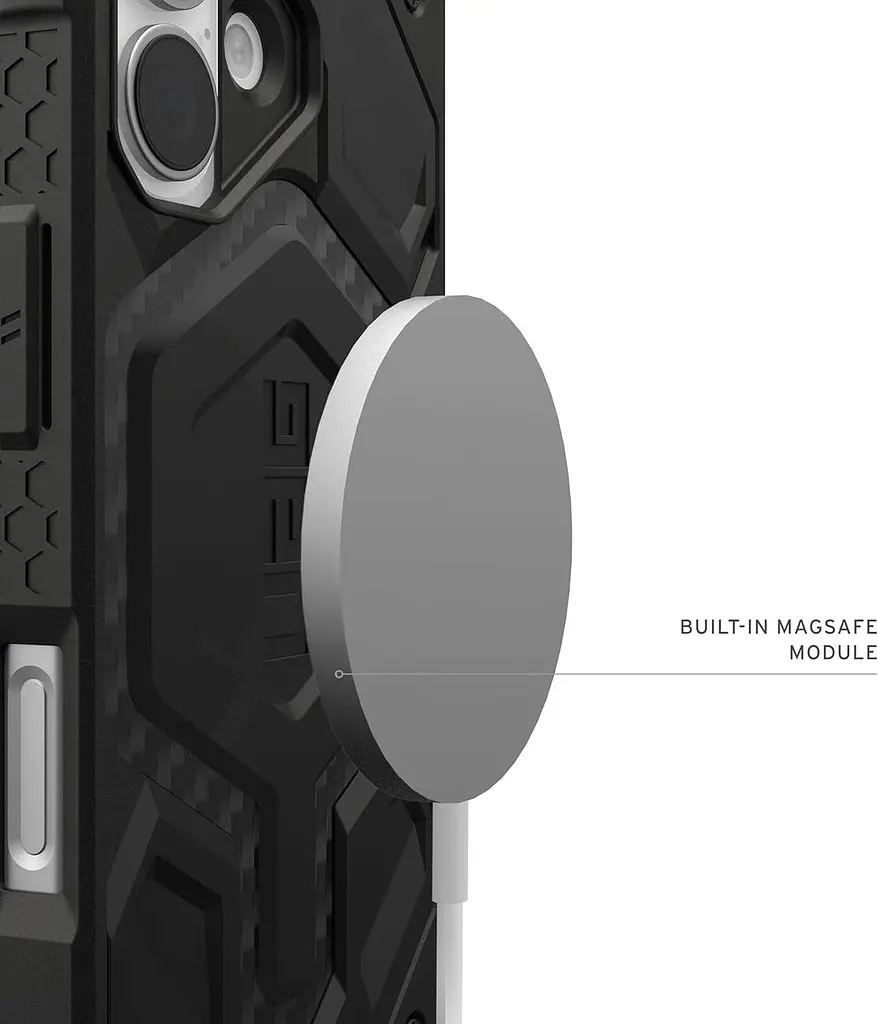 Чохол протиударний для iPhone 17 UAG Monarch Pro MagSafe Carbon Fiber Red 114516119042 - фото 9