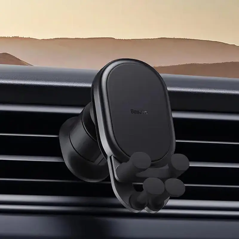 Автотримач Baseus Stable Gravitational Car Mount Air (Air Outlet Version) (SUWX02) Black - фото 7