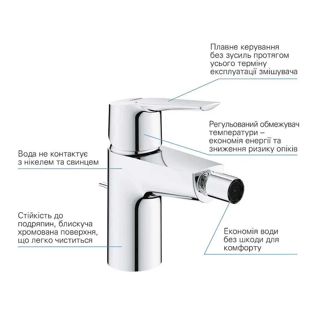 Смеситель для биде Grohe QuickFix Start 32560002, Хром - фото 6