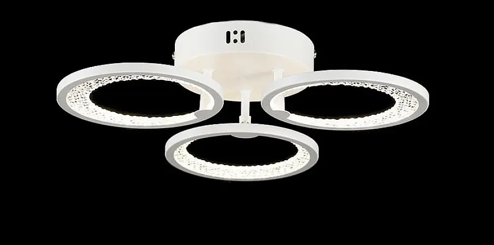 Люстра стельова LED Splendid Ray L2930/3, 3 лампи, 40 см, 3000K, білий метал, сучасний стиль з пультом та димером - фото 4