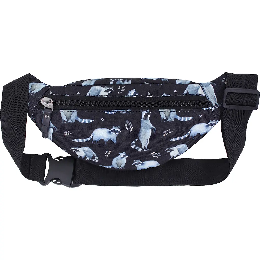 Сумка-бананка Bagland Bella 2 л сублімація 982 чорна з принтом (00202664) - фото 3