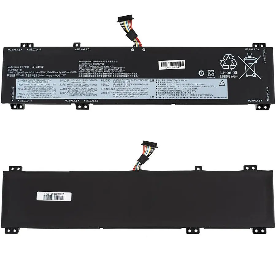 Аккумулятор для ноутбука Lenovo L21M4PC2 (Legion 5 15IAH7H 7 16ARHA7 7 16IAX7) 15.52V 5182mAh 80Wh Черный - фото 2