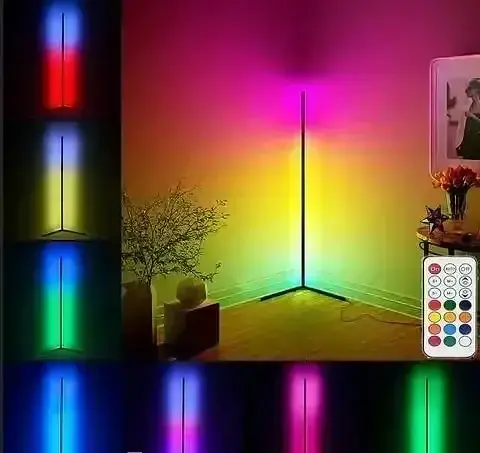 Підлогова кутова RGB-лампа торшер з пультом керування 1.2 м Кутовий підлоговий нічник світильник - фото 4
