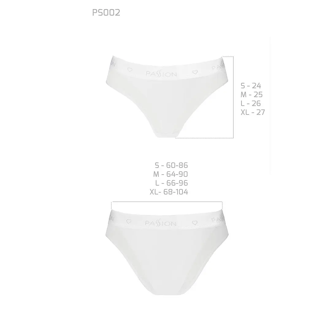 Трусики з прозорою вставкою Passion PS002 PANTIES L, white - фото 5