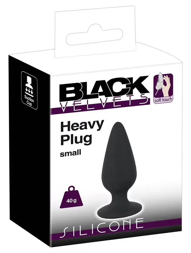 Анальна пробка Black Velvets Heavy Plug Small чорна