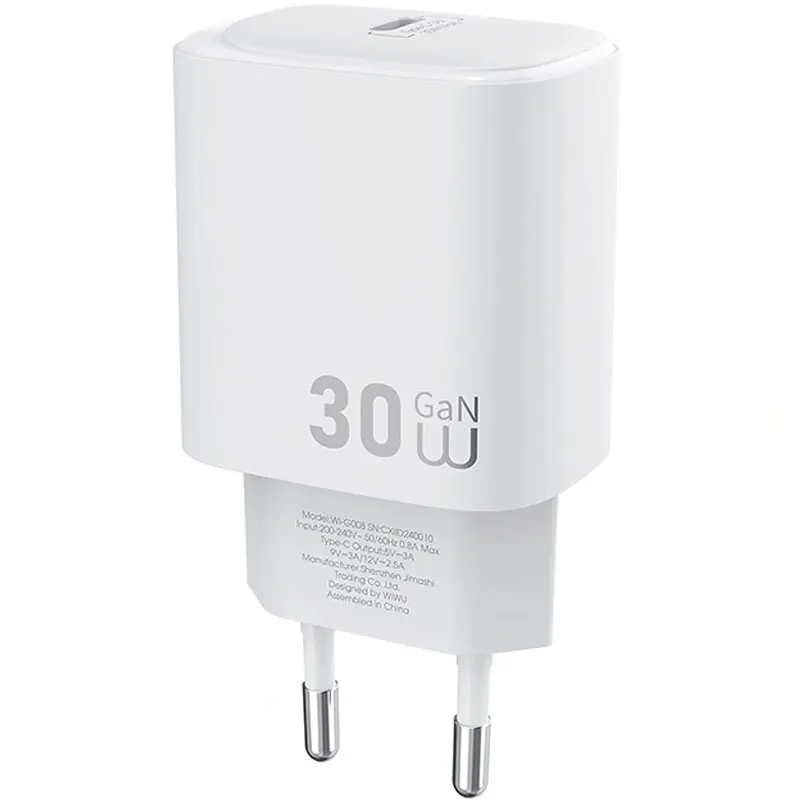 МЗП G008 Essen PD30W GaN (1USB-C) White Wiwu teh0029661 - фото 5