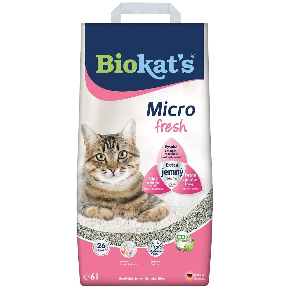 Наповнювач для котячого туалету Biokat's Micro Fresh бентонітовий 6 л (арт.613925)
