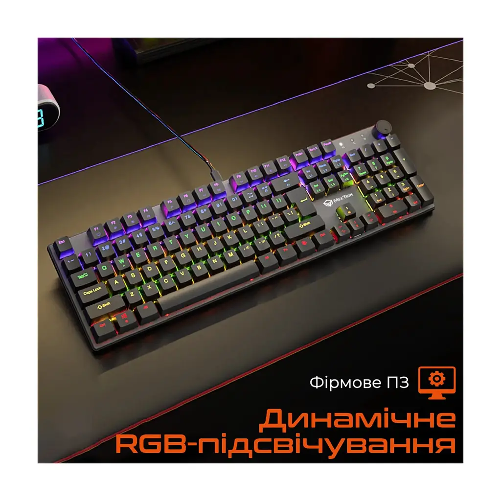 Клавіатура Meetion MK009 Pro Red Switch USB Type-C Black (MT-MK009Pro-W-RUA) - фото 3