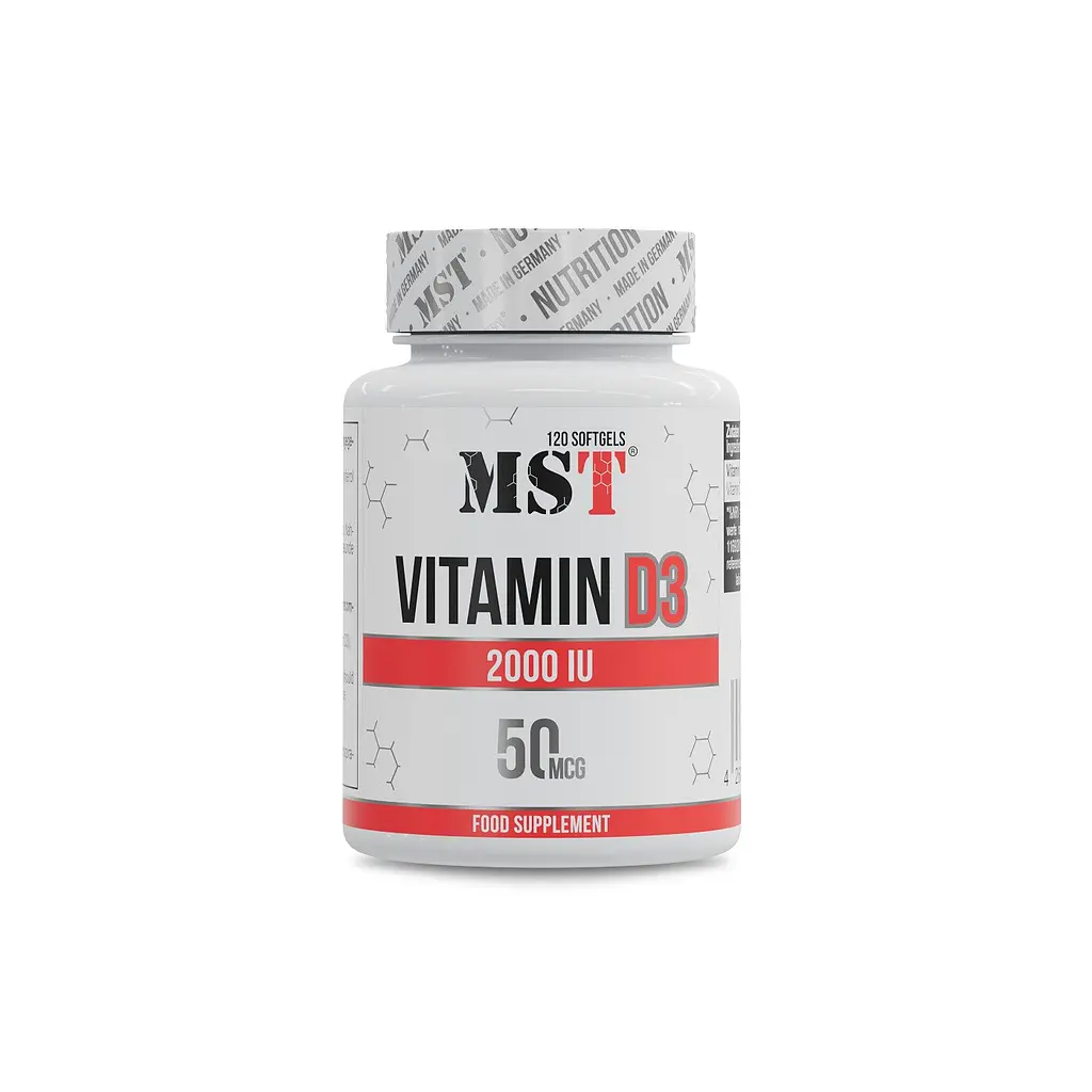 Амінокислота Vitamin D3 2000 IU, 120 капсул MST vit0003992