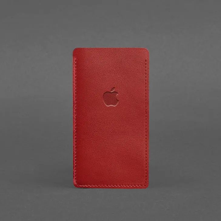 Шкіряний чохол для iPhone 13 Червоний BlankNote - фото 3