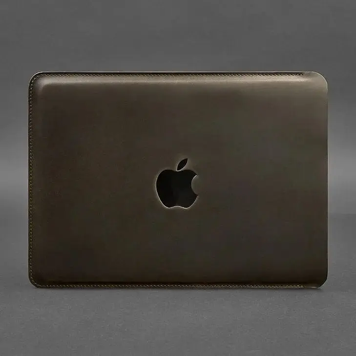 Шкіряний чохол BlankNote Crazy Horse для MacBook 14 дюймів Темно-коричневий - фото 5