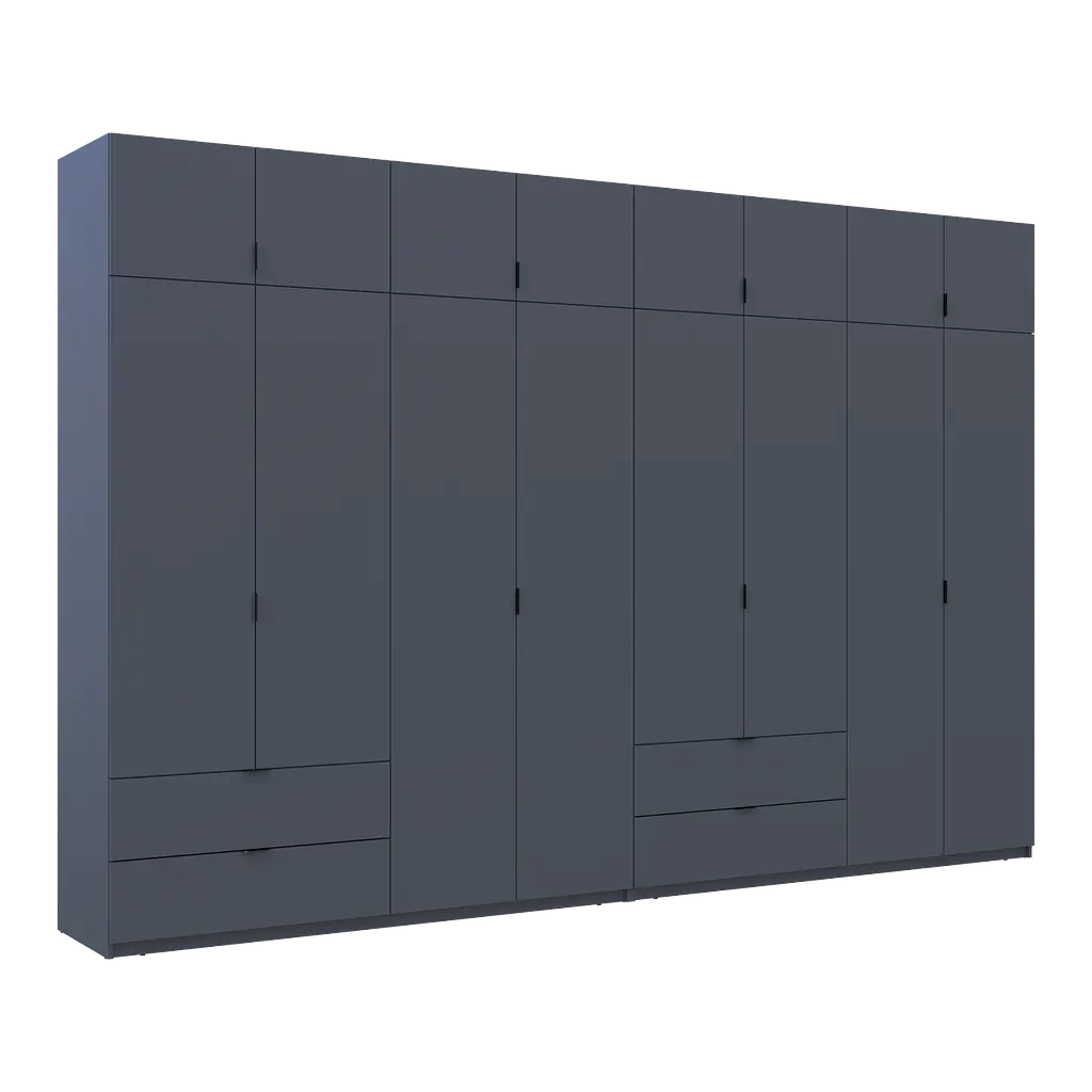 Шафа для одягу Doros Лукас Графіт 4+4 ДСП 360х50х240 (42005145) - фото 6