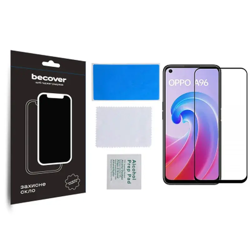 Скло захисне BeCover Oppo A96 Black (709770) - фото 3