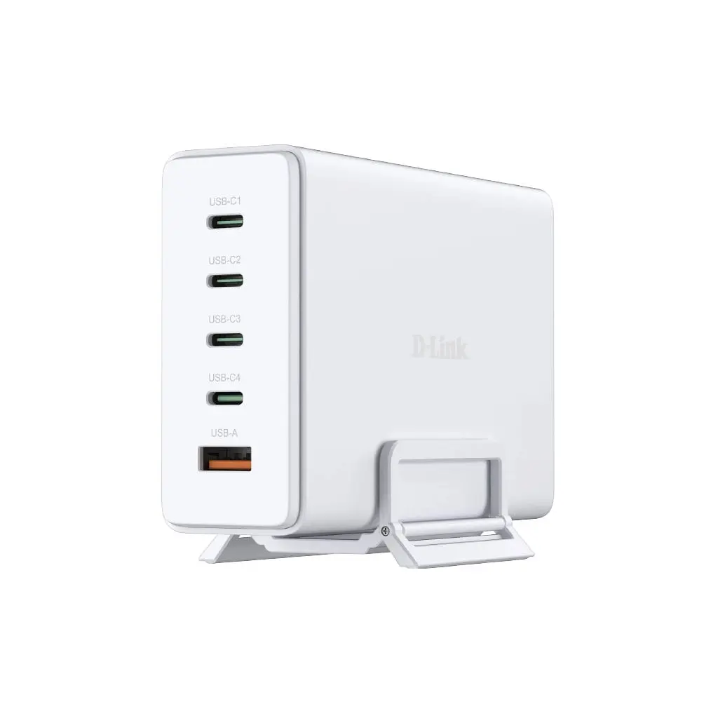 Зарядний пристрій D-Link 4xUSB-C + 1xUSB PD240W GaN white (DCF-241) - фото 5