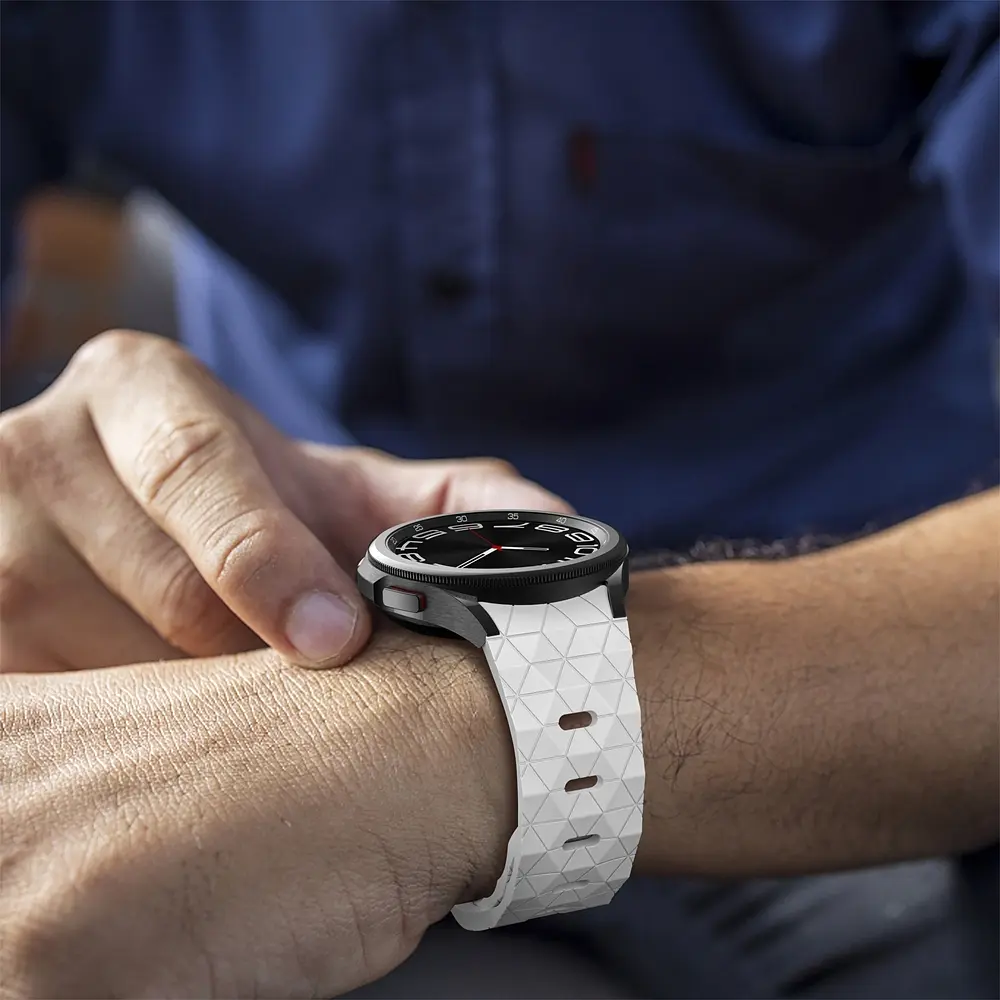 Ремінець силіконовий Samsung Galaxy Watch 4 5 6 7 BeWatch Білий (0140302) - фото 6