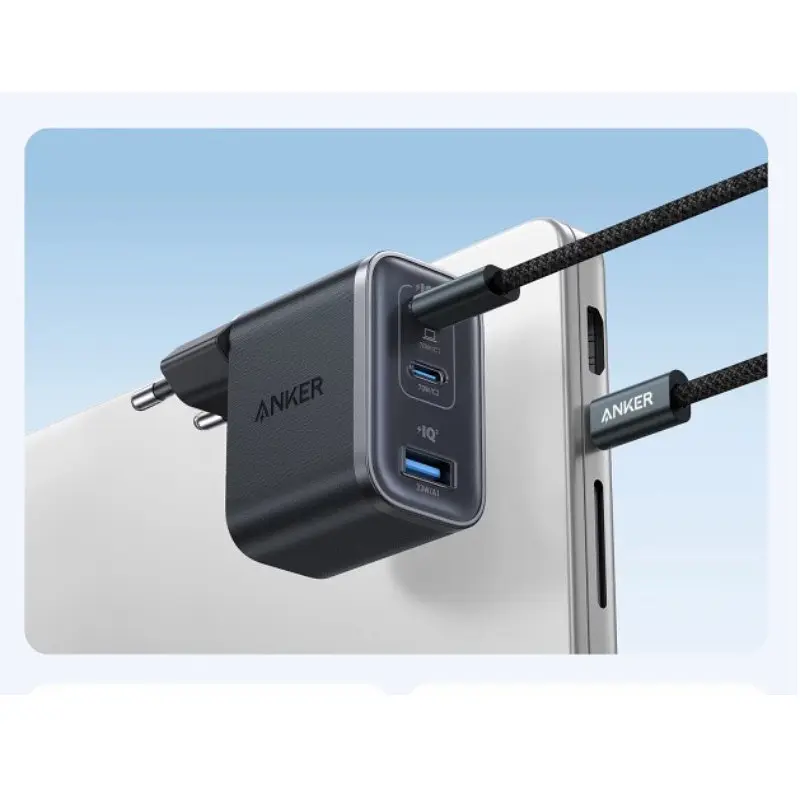 Мережевий зарядний пристрій Anker Charger 70W, 2xUSB-C, 1xUSB-A, Чорний (A121AL11) - фото 3