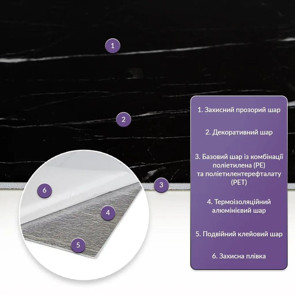 Самоклеюча стінова PET плитка Sticker Wall 600х300х2мм SW-00001675 - фото 2