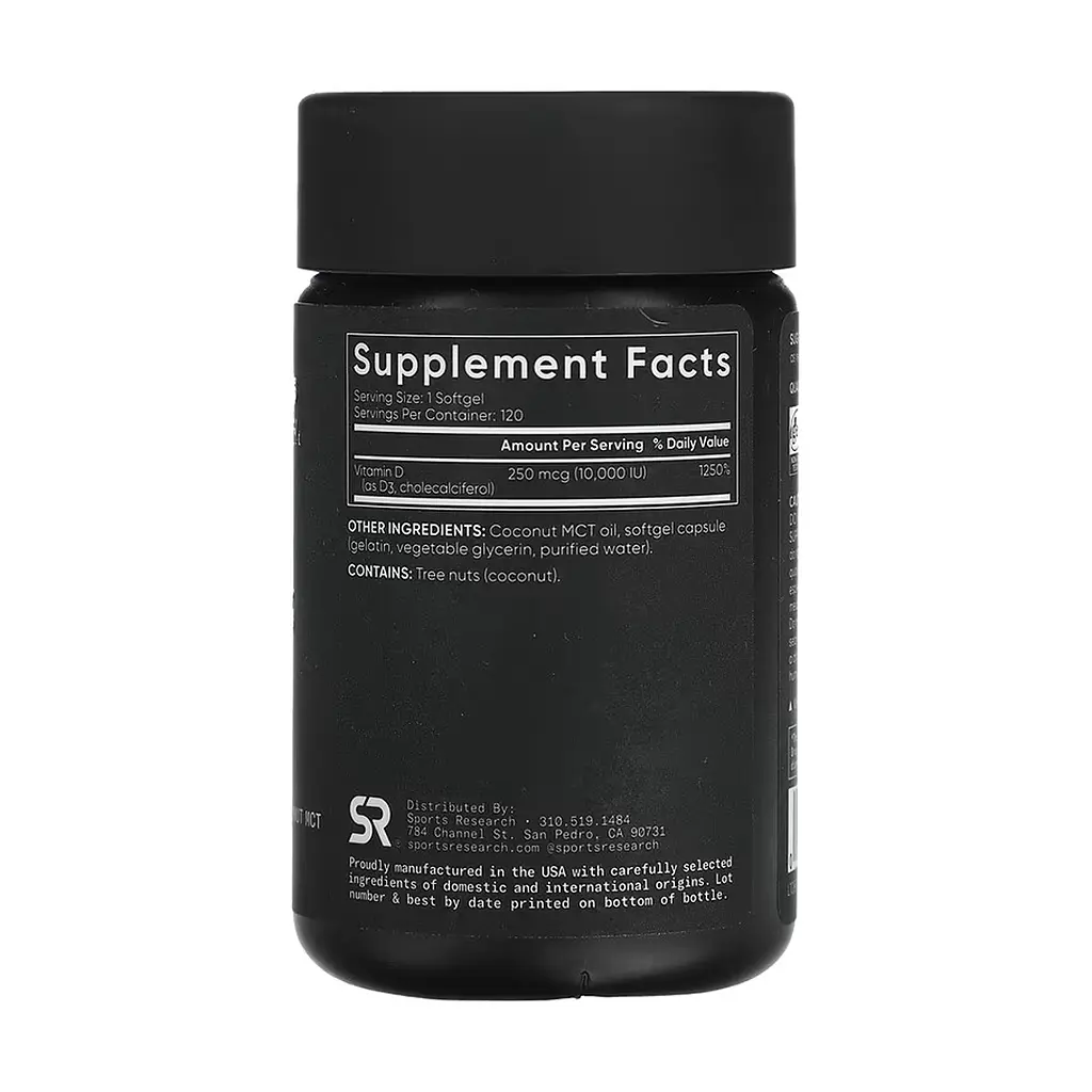 Vitamin D3 10000IU - 120 softgels - фото 2