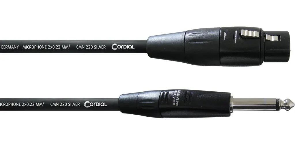 Микрофонный кабель Jack 6.3 — XLR Female 5м Cordial CIM 5 FP