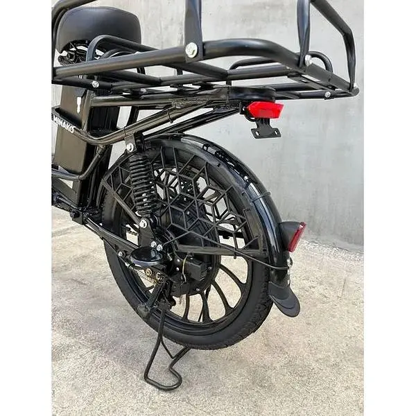Электровелосипед Minako U20" 800W 48V 18Ah + грузовой усиленный багажник черный - фото 3