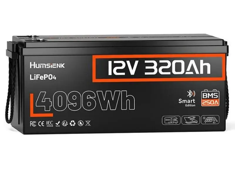 Акумулятор для ДБЖ/інвертора Humsienk LiFePO4 12V 320Ah Bluetooth (HS12V320AH250BT)