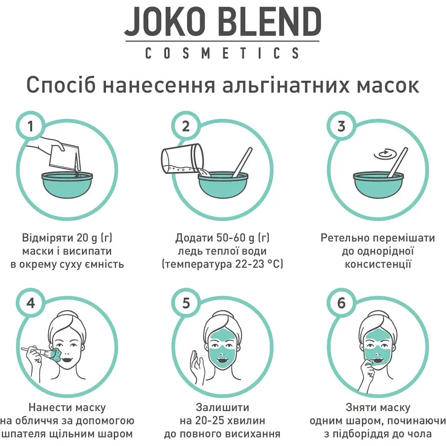 Маска для лица Joko Blend альгинатная с хитозаном и аллантоином 200 г - фото 3