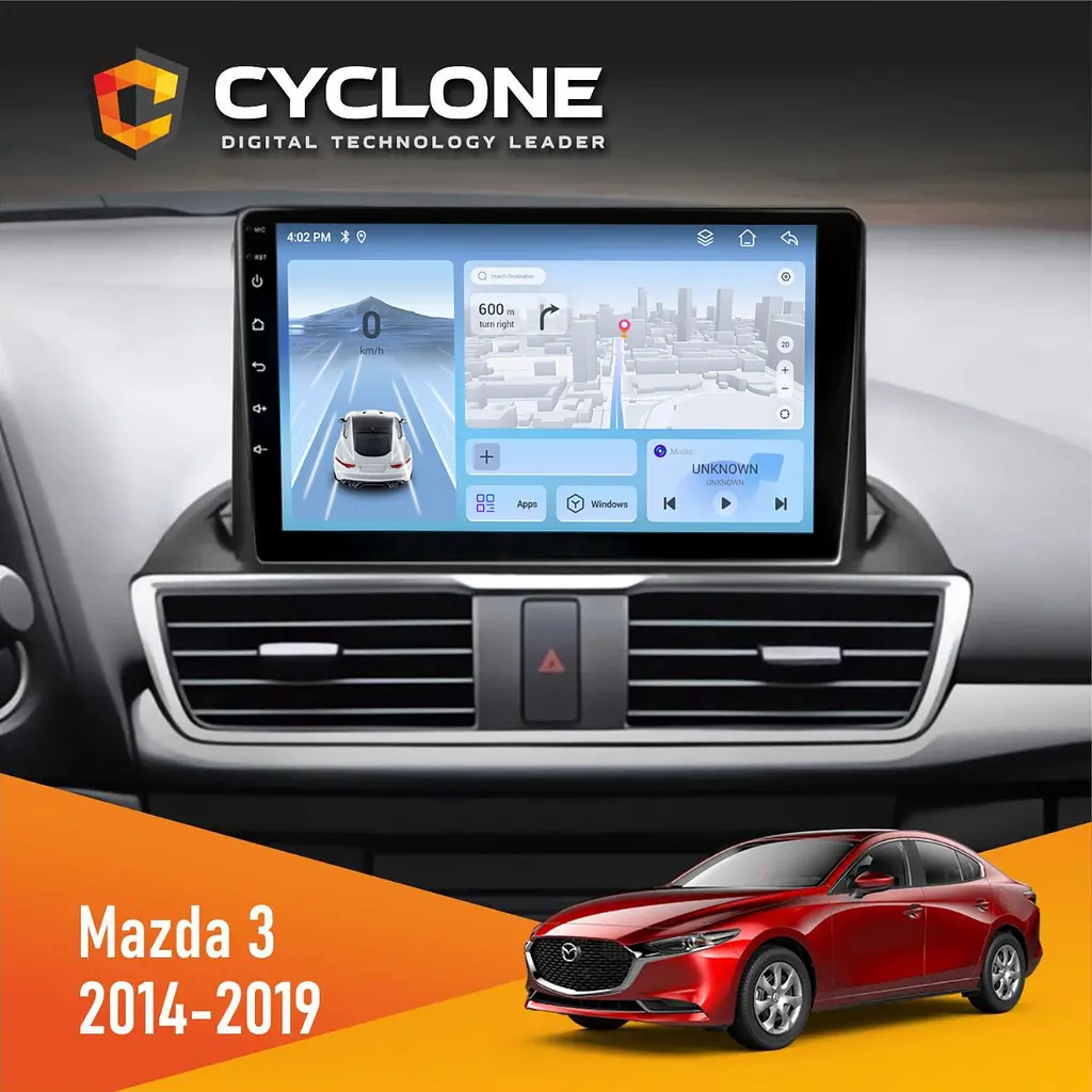 Штатна магнітола Mazda 3 2014-2019 Cyclone C9-012 4x64, DSP, 4G Cyclone (НФ-00008889)