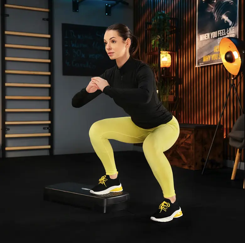 Степ платформа Trex Sport TX-030AS 3 рівнева чорно-жовта - фото 7