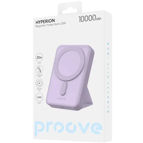 Універсальна мобільна батарея Proove Hyperion 20W 10000mAh Пурпуровий (PBHN15020009) - фото 6