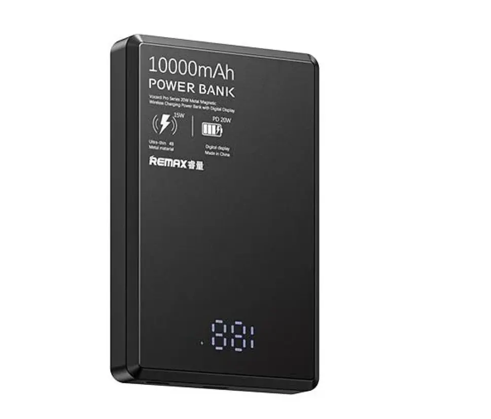 Павербанк Remax RPP-109 10000mAh 20W Metal MagSafe Power Bank Black