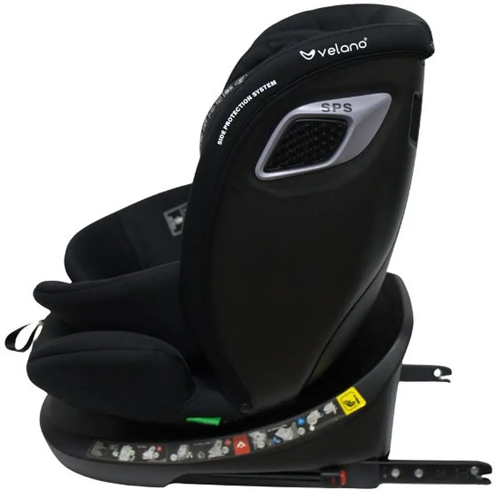 Автокрісло VELANO Vento 360° i-Size 40-150 см Isofix з опорною ногою black (48417) - фото 3