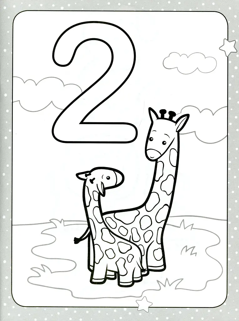 Розмальовка для найменших. Розфарбуй цифри - фото 4