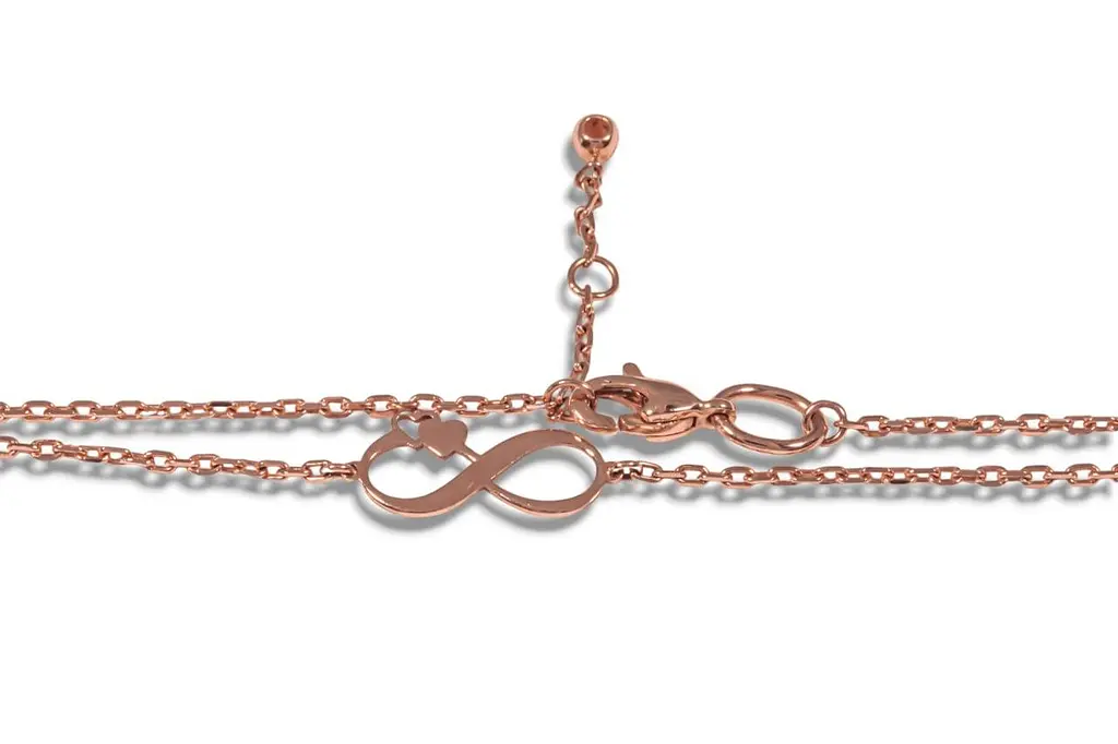 Браслет з червоного золота з безкінечністю BR-0017 - фото 4