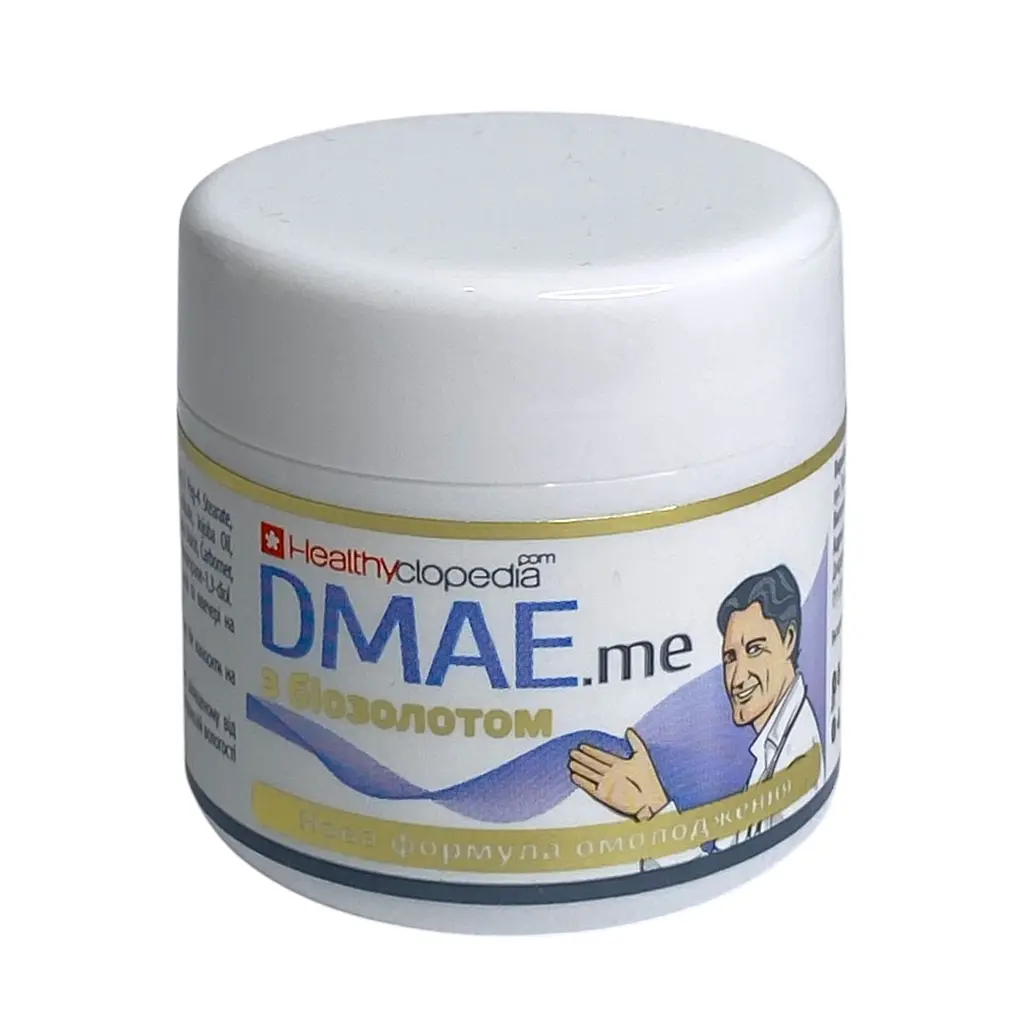 Крем для обличчя DMAE з біозолотом 30 ліфтинг ефект Heathyclopedia Elixir 50 мл - фото 3